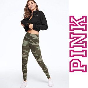 Victoria's Secret PINK | Green Camo Ultimate high waist leggings | Size Small